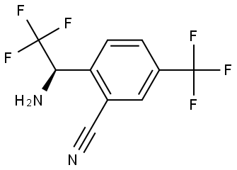 2-((1R)-1-AMINO-2,2,2-TRIFLUOROETHYL)-5-(TRIFLUOROMETHYL)BENZENECARBONITRILE Structure