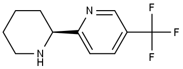 2-[(2S)-piperidin-2-yl]-5-(trifluoromethyl)pyridine Structure