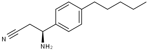 (3S)-3-AMINO-3-(4-PENTYLPHENYL)PROPANENITRILE Structure