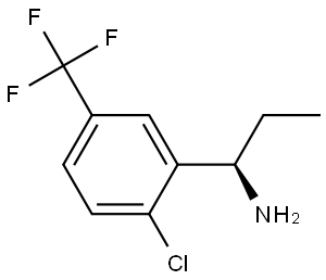 (1R)-1-[2-CHLORO-5-(TRIFLUOROMETHYL)PHENYL]PROPAN-1-AMINE Structure