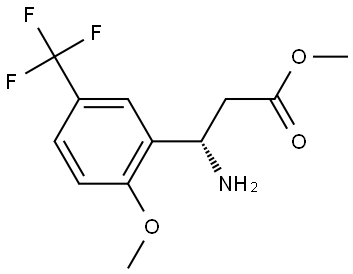 METHYL (3S)-3-AMINO-3-[2-METHOXY-5-(TRIFLUOROMETHYL)PHENYL]PROPANOATE Structure