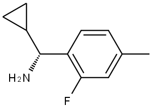 (R)-CYCLOPROPYL(2-FLUORO-4-METHYLPHENYL)METHANAMINE Structure