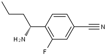 4-((1R)-1-AMINOBUTYL)-3-FLUOROBENZENECARBONITRILE 구조식 이미지