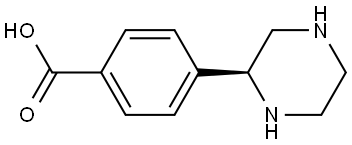 (S)-4-(piperazin-2-yl)benzoic acid 구조식 이미지