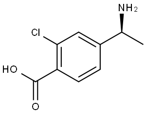 4-[(1S)-1-aminoethyl]-2-chlorobenzoic acid Structure