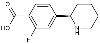 2-fluoro-4-[(2S)-piperidin-2-yl]benzoic acid Structure