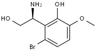 2-[(1S)-1-AMINO-2-HYDROXYETHYL]-3-BROMO-6-METHOXYPHENOL Structure