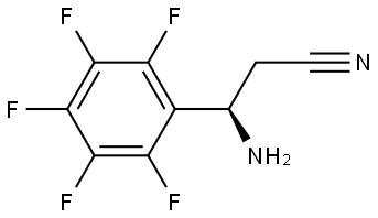 (3R)-3-AMINO-3-(2,3,4,5,6-PENTAFLUOROPHENYL)PROPANENITRILE Structure