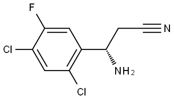 (3S)-3-AMINO-3-(2,4-DICHLORO-5-FLUOROPHENYL)PROPANENITRILE Structure