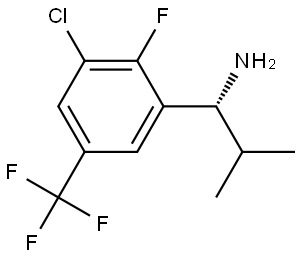 (1R)-1-[3-CHLORO-2-FLUORO-5-(TRIFLUOROMETHYL)PHENYL]-2-METHYLPROPAN-1-AMINE 구조식 이미지