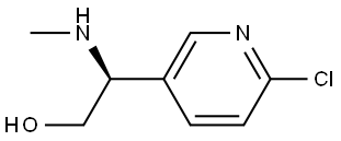 (2S)-2-(6-CHLORO(3-PYRIDYL))-2-(METHYLAMINO)ETHAN-1-OL Structure