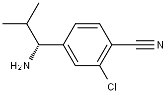 4-((1R)-1-AMINO-2-METHYLPROPYL)-2-CHLOROBENZENECARBONITRILE Structure