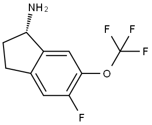 (1S)-5-FLUORO-6-(TRIFLUOROMETHOXY)-2,3-DIHYDRO-1H-INDEN-1-AMINE Structure