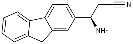 (3R)-3-AMINO-3-FLUOREN-2-YLPROPANENITRILE Structure