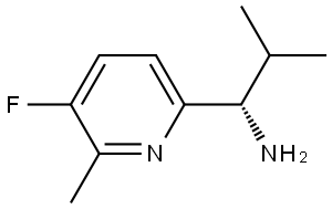 (1S)-1-(5-FLUORO-6-METHYL (2-PYRIDYL))-2-METHYLPROPYLAMINE Structure