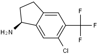 (1S)-6-Chloro-2,3-dihydro-5-(trifluoromethyl)-1H-inden-1-amine Structure