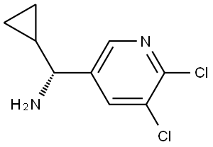 (1R)(5,6-DICHLORO(3-PYRIDYL))CYCLOPROPYLMETHYLAMINE Structure