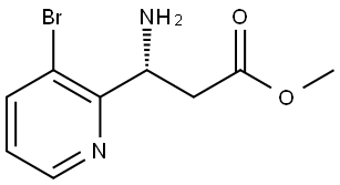 METHYL (3R)-3-AMINO-3-(3-BROMO(2-PYRIDYL))PROPANOATE Structure