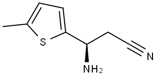 (3R)-3-AMINO-3-(5-METHYLTHIOPHEN-2-YL)PROPANENITRILE Structure