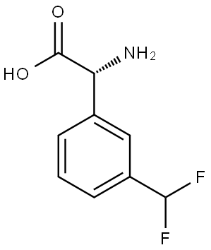 (2R)-2-amino-2-[3-(difluoromethyl)phenyl]acetic acid Structure