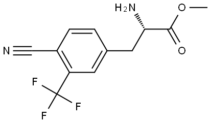 METHYL (2S)-2-AMINO-3-[4-CYANO-3-(TRIFLUOROMETHYL)PHENYL]PROPANOATE 구조식 이미지