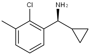 (S)-(2-CHLORO-3-METHYLPHENYL)(CYCLOPROPYL)METHANAMINE Structure