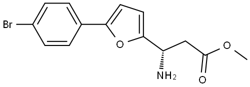 METHYL (3S)-3-AMINO-3-[5-(4-BROMOPHENYL)(2-FURYL)]PROPANOATE Structure