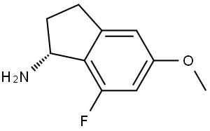 (1R)-7-fluoro-5-methoxy-2,3-dihydro-1H-inden-1-amine Structure