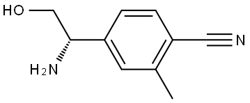 4-((1S)-1-AMINO-2-HYDROXYETHYL)-2-METHYLBENZENECARBONITRILE 구조식 이미지