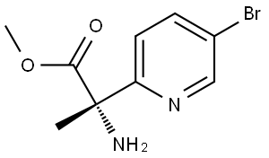 methyl (S)-2-amino-2-(5-bromopyridin-2-yl)propanoate Structure