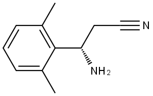 (3S)-3-AMINO-3-(2,6-DIMETHYLPHENYL)PROPANENITRILE Structure