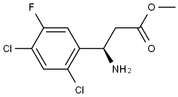 METHYL (3R)-3-AMINO-3-(2,4-DICHLORO-5-FLUOROPHENYL)PROPANOATE Structure