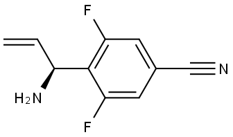 4-((1S)-1-AMINOPROP-2-ENYL)-3,5-DIFLUOROBENZENECARBONITRILE Structure