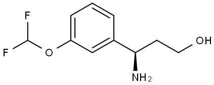 (3R)-3-AMINO-3-[3-(DIFLUOROMETHOXY)PHENYL]PROPAN-1-OL 구조식 이미지