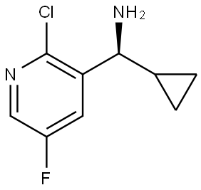 (1S)(2-CHLORO-5-FLUORO(3-PYRIDYL))CYCLOPROPYLMETHYLAMINE Structure