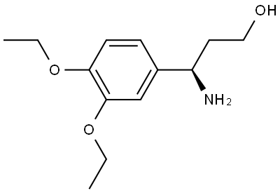 (3R)-3-AMINO-3-(3,4-DIETHOXYPHENYL)PROPAN-1-OL 구조식 이미지