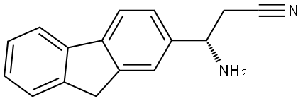 (3S)-3-AMINO-3-FLUOREN-2-YLPROPANENITRILE Structure