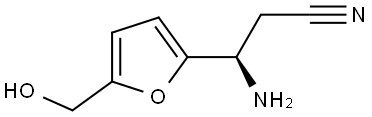 (3R)-3-AMINO-3-[5-(HYDROXYMETHYL)FURAN-2-YL]PROPANENITRILE Structure