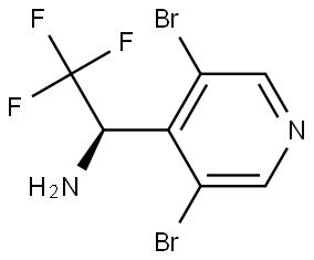 (αR)-3,5-Dibromo-α-(trifluoromethyl)-4-pyridinemethanamine Structure