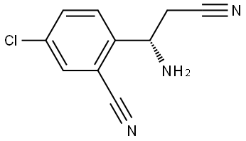 2-((1S)-1-AMINO-2-CYANOETHYL)-5-CHLOROBENZENECARBONITRILE Structure