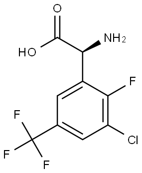 (2S)-2-AMINO-2-[3-CHLORO-2-FLUORO-5-(TRIFLUOROMETHYL)PHENYL]ACETIC ACID Structure