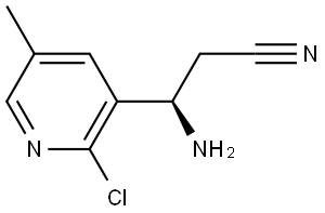 (3R)-3-AMINO-3-(2-CHLORO-5-METHYL (3-PYRIDYL))PROPANENITRILE 구조식 이미지