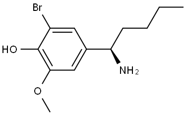 4-((1R)-1-AMINOPENTYL)-2-BROMO-6-METHOXYPHENOL Structure