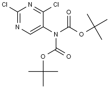 Imidodicarbonic acid, 2-(2,4-dichloro-5-pyrimidinyl)-, 1,3-bis(1,1-dimethylethyl) ester Structure