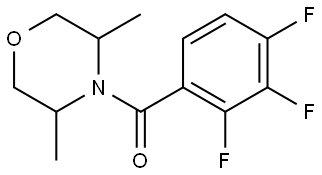 (3,5-Dimethyl-4-morpholinyl)(2,3,4-trifluorophenyl)methanone Structure