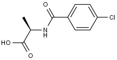 (2R)-2-[(4-chlorobenzoyl)amino]propanoic acid Structure