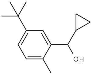 α-Cyclopropyl-5-(1,1-dimethylethyl)-2-methylbenzenemethanol Structure