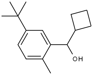 α-Cyclobutyl-5-(1,1-dimethylethyl)-2-methylbenzenemethanol Structure