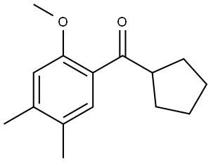 Cyclopentyl(2-methoxy-4,5-dimethylphenyl)methanone Structure