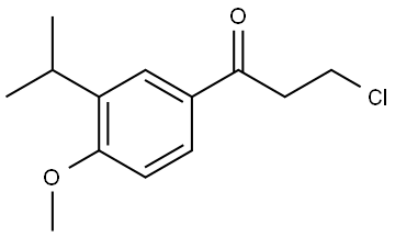 3-Chloro-1-[4-methoxy-3-(1-methylethyl)phenyl]-1-propanone Structure